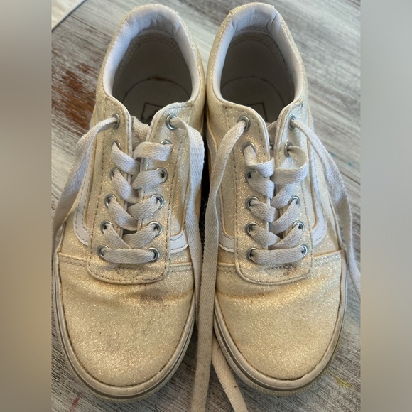 Sparkly Cream Sneakers - Picture 1 of 2